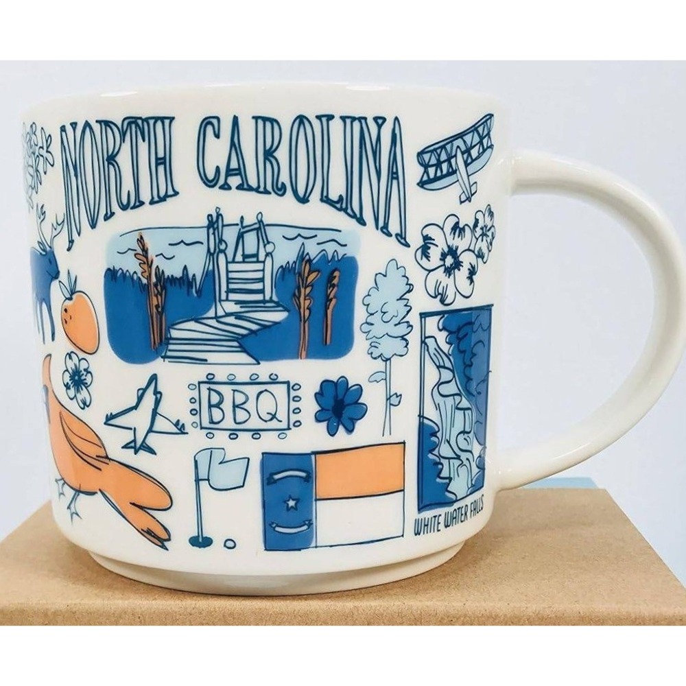 Starbucks Mug Been There Series Collectible North Carolina NC Color 14 Oz